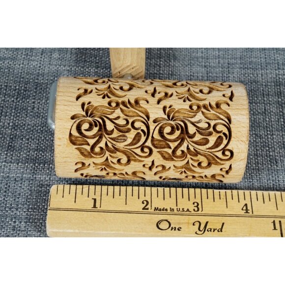 STODOLA Engraved Wooden Rolling Bin FOLK DECORATIVE Pattern Baking Design - Picture 4 of 9